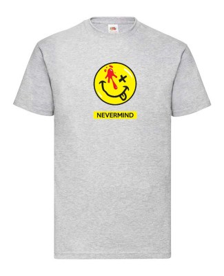 ΓΚΡΙ ΜΕΛΑΝΖΕ  T-shirt FRUIT OF THE LOOM με στάμπα A6788